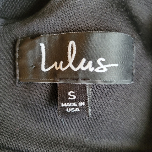 Lulu's Black Deep V Strappy Back Mini Dress Size Small - Picture 7 of 7